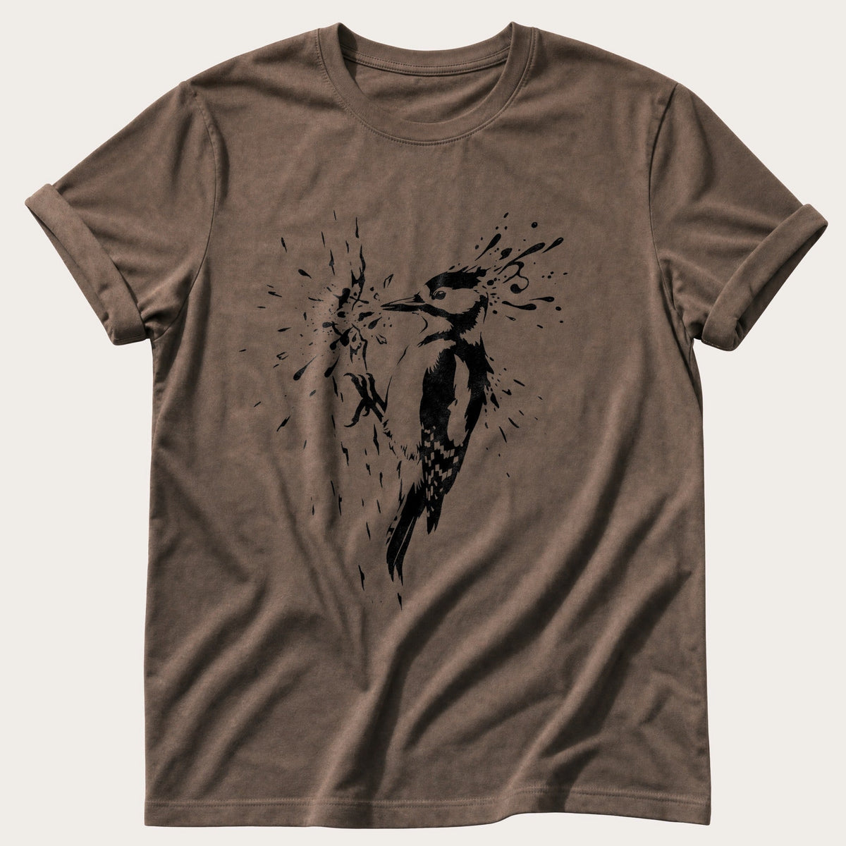 Drumming Woodpecker — Espresso Comfort Colors tee
