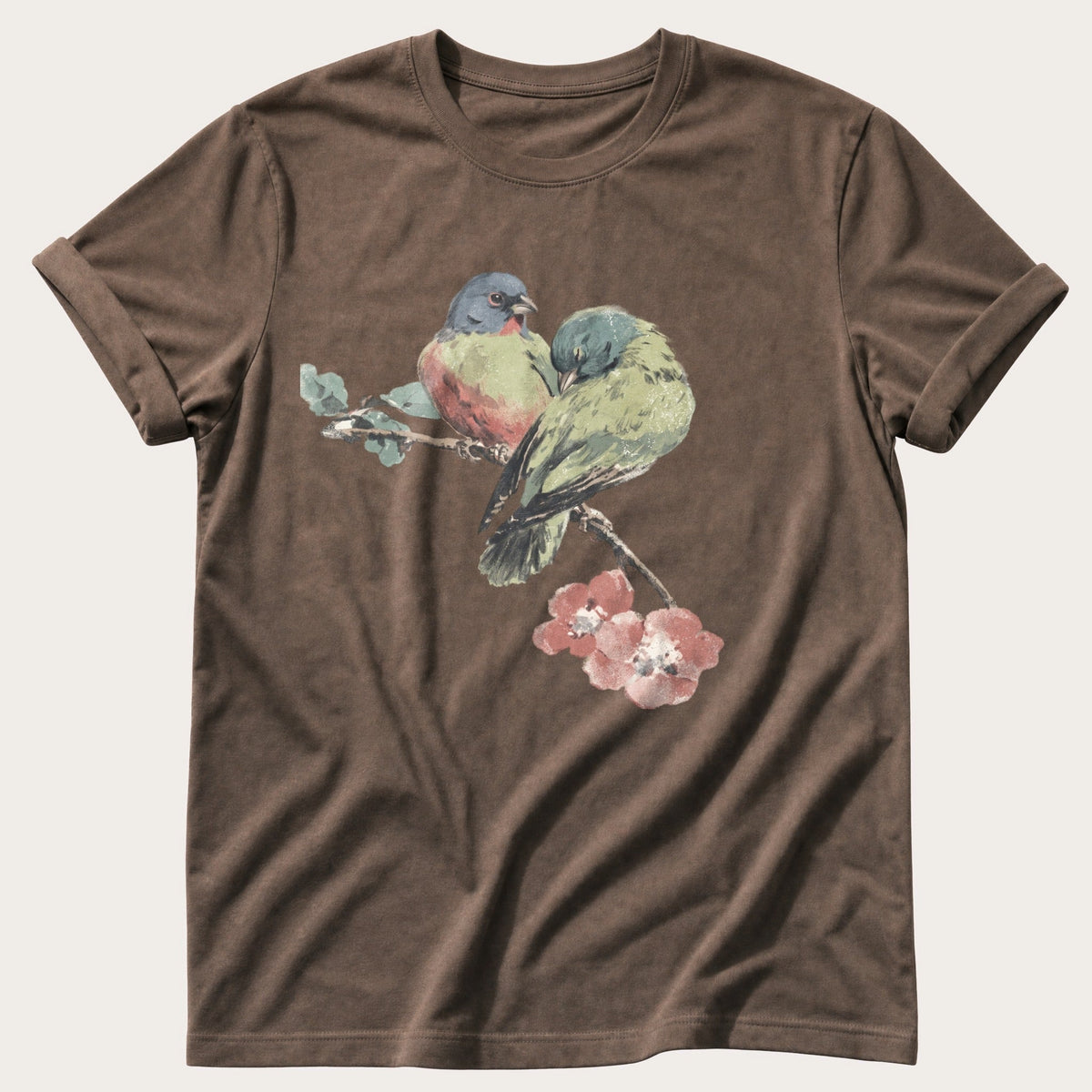 Finches On A Branch — Espresso Comfort Colors tee