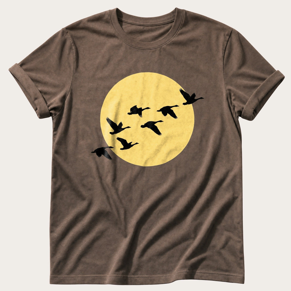 Golden Hour Geese — Espresso Comfort Colors tee