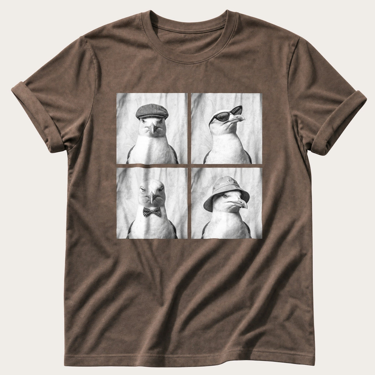 Gull Photo Booth — Espresso Comfort Colors tee