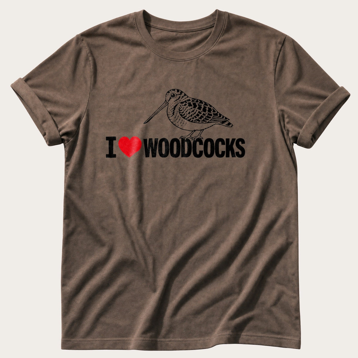 I Heart Woodcocks — Espresso Comfort Colors tee