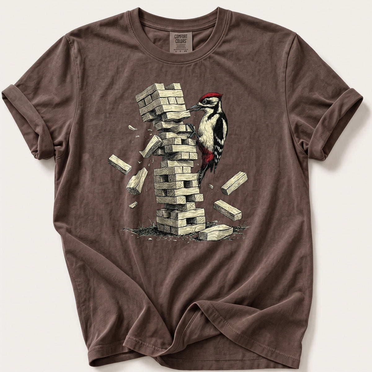 Jenga Champion — Espresso Comfort Colors tee