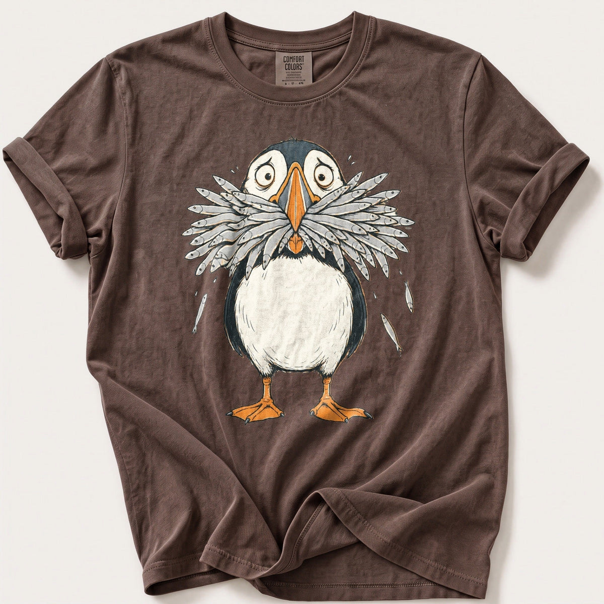 Mouthful Of Sardines — Espresso Comfort Colors tee