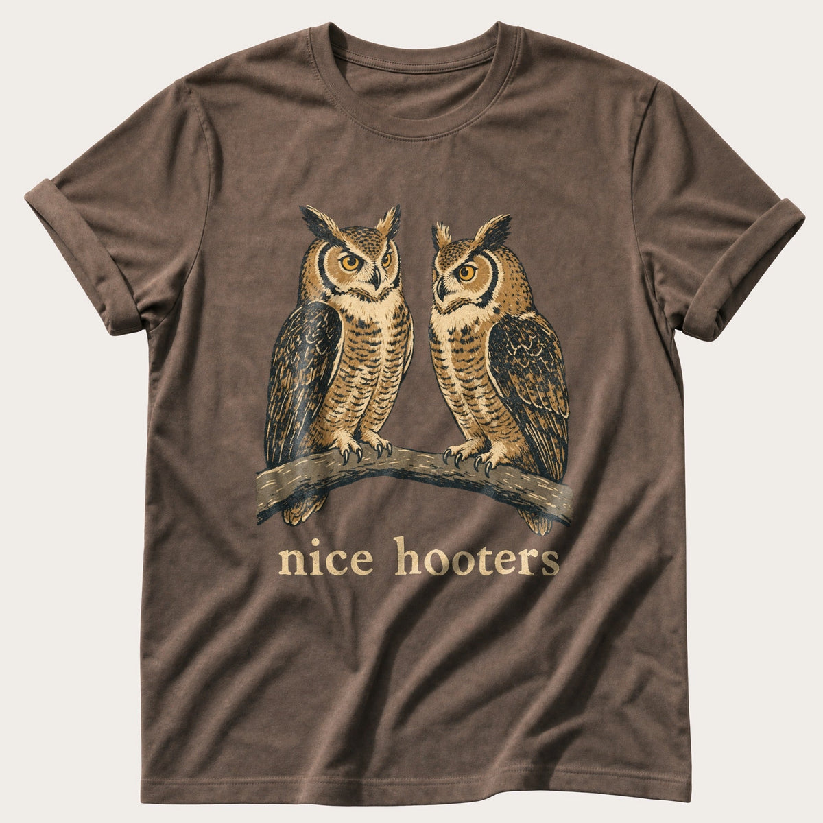 Nice Hooters — Espresso Comfort Colors tee