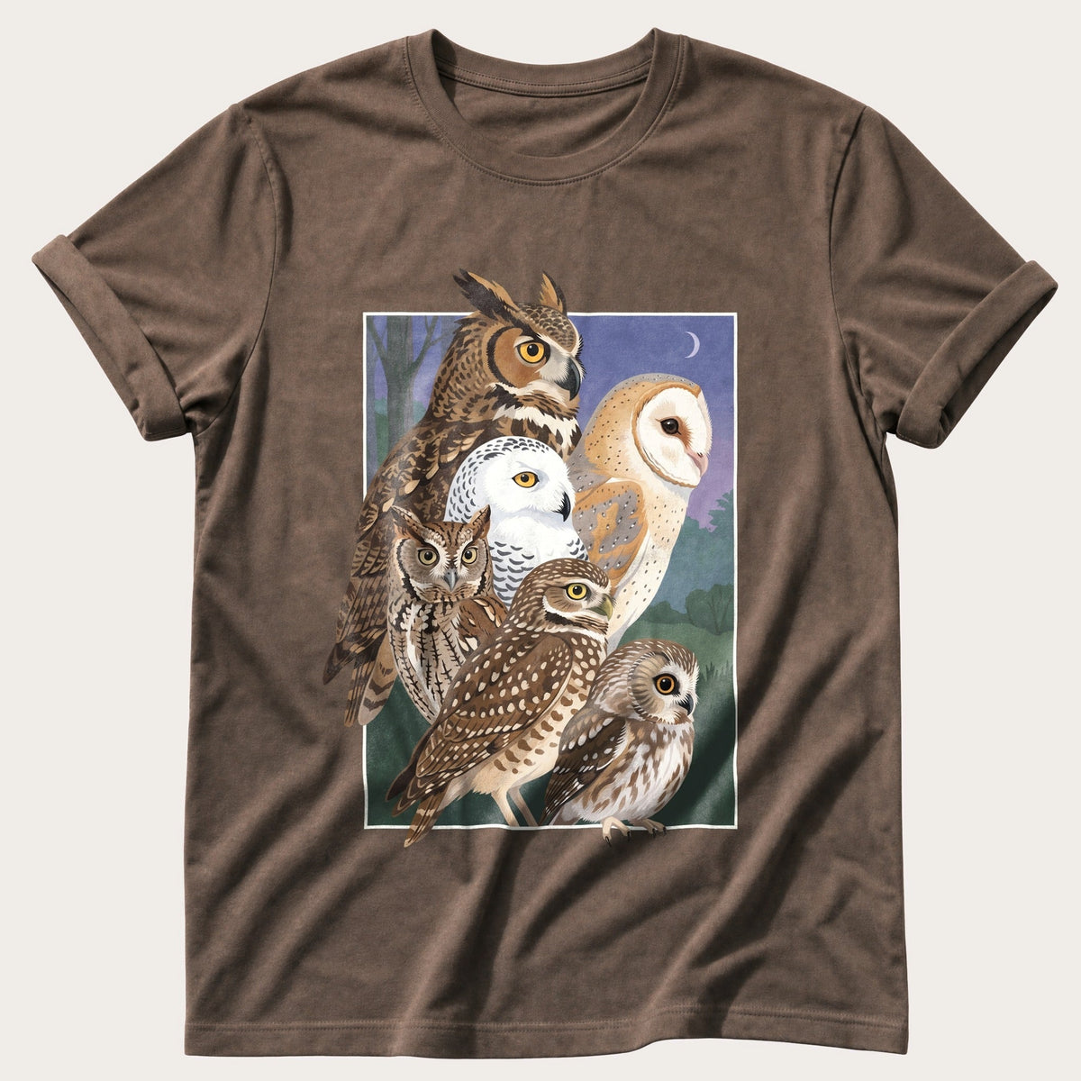 Owl Breeds 22 — Espresso Comfort Colors tee