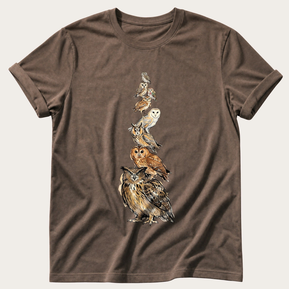 Owl Stack — Espresso Comfort Colors tee