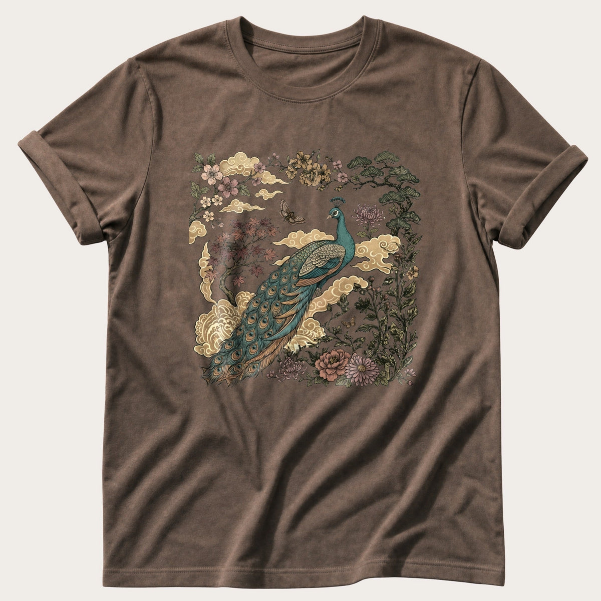 Peacock Murul — Espresso Comfort Colors tee