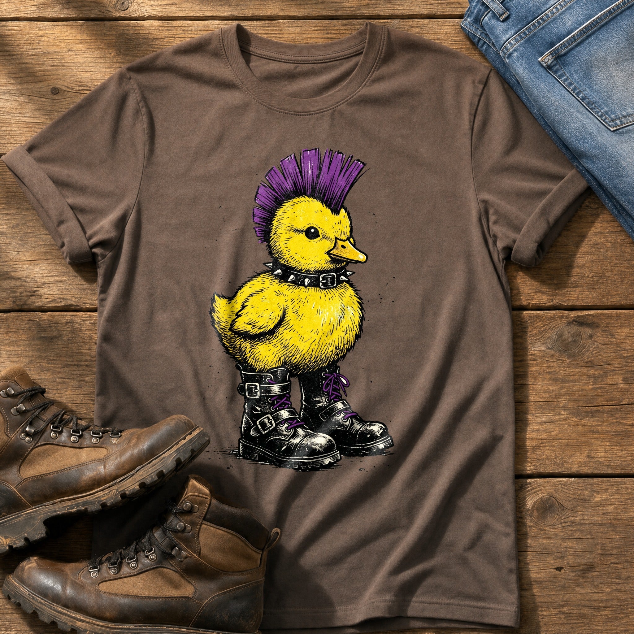 Punk Duck 1 — Espresso Comfort Colors tee