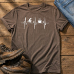 Robin Heart Beat — Espresso Comfort Colors tee