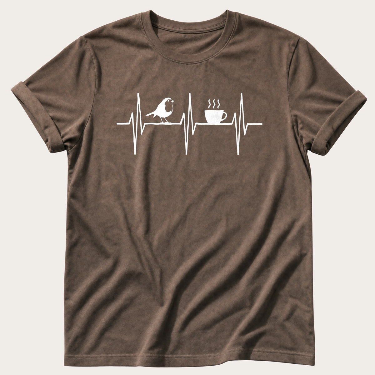Robin Heart Beat — Espresso Comfort Colors tee