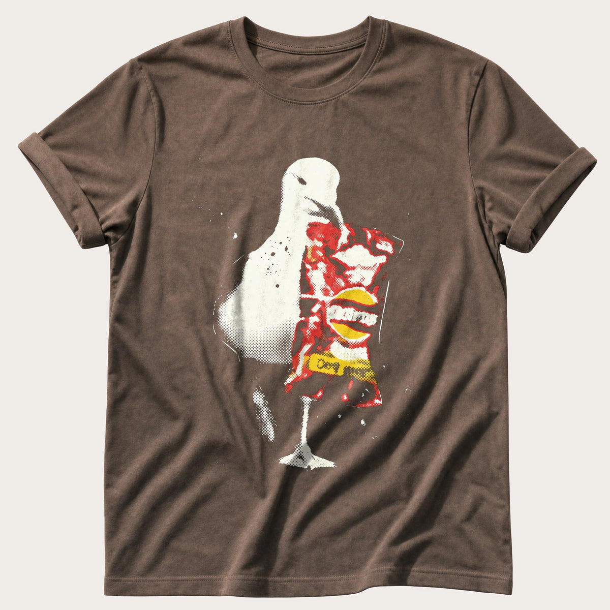 Seagull With Crisps 12 — Espresso Comfort Colors tee