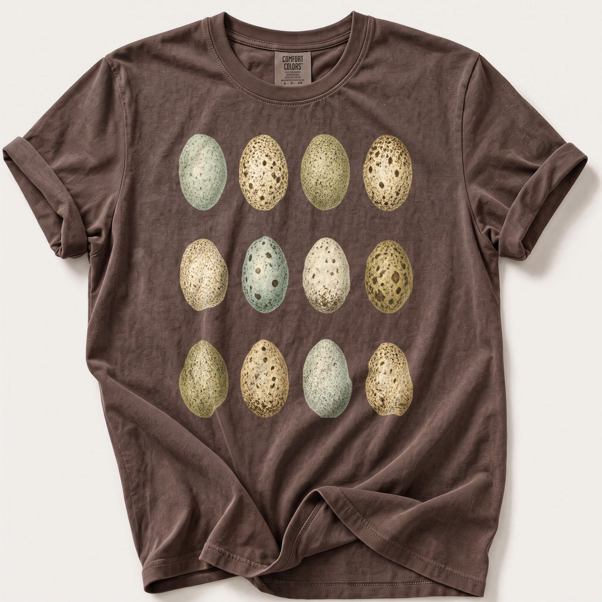 Speckled Eggs — Espresso Comfort Colors tee