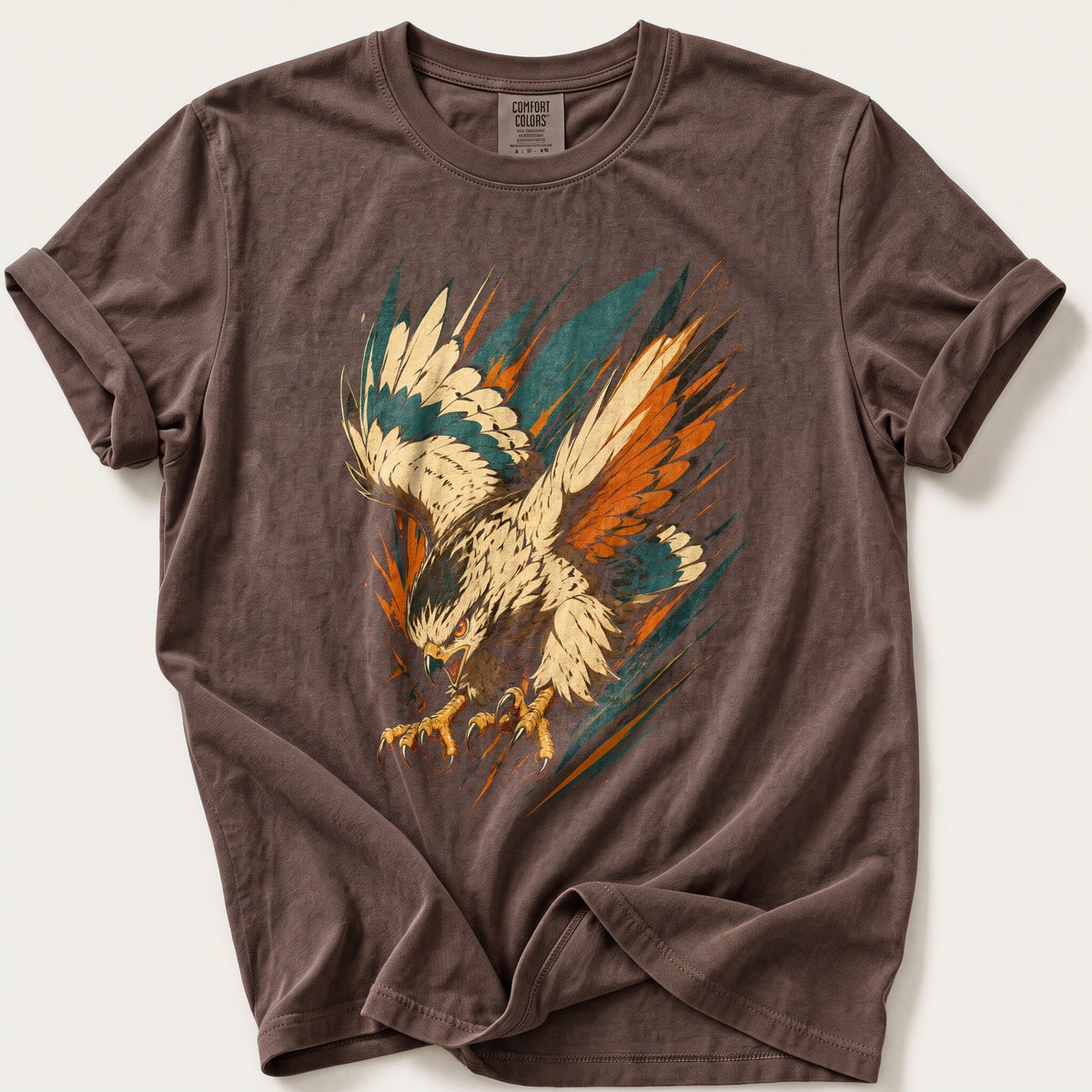 Striking Hawk — Espresso Comfort Colors tee
