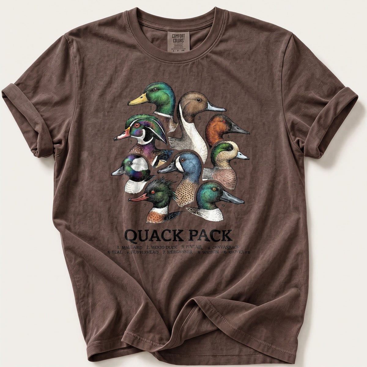 The Quack Pack — Espresso Comfort Colors tee