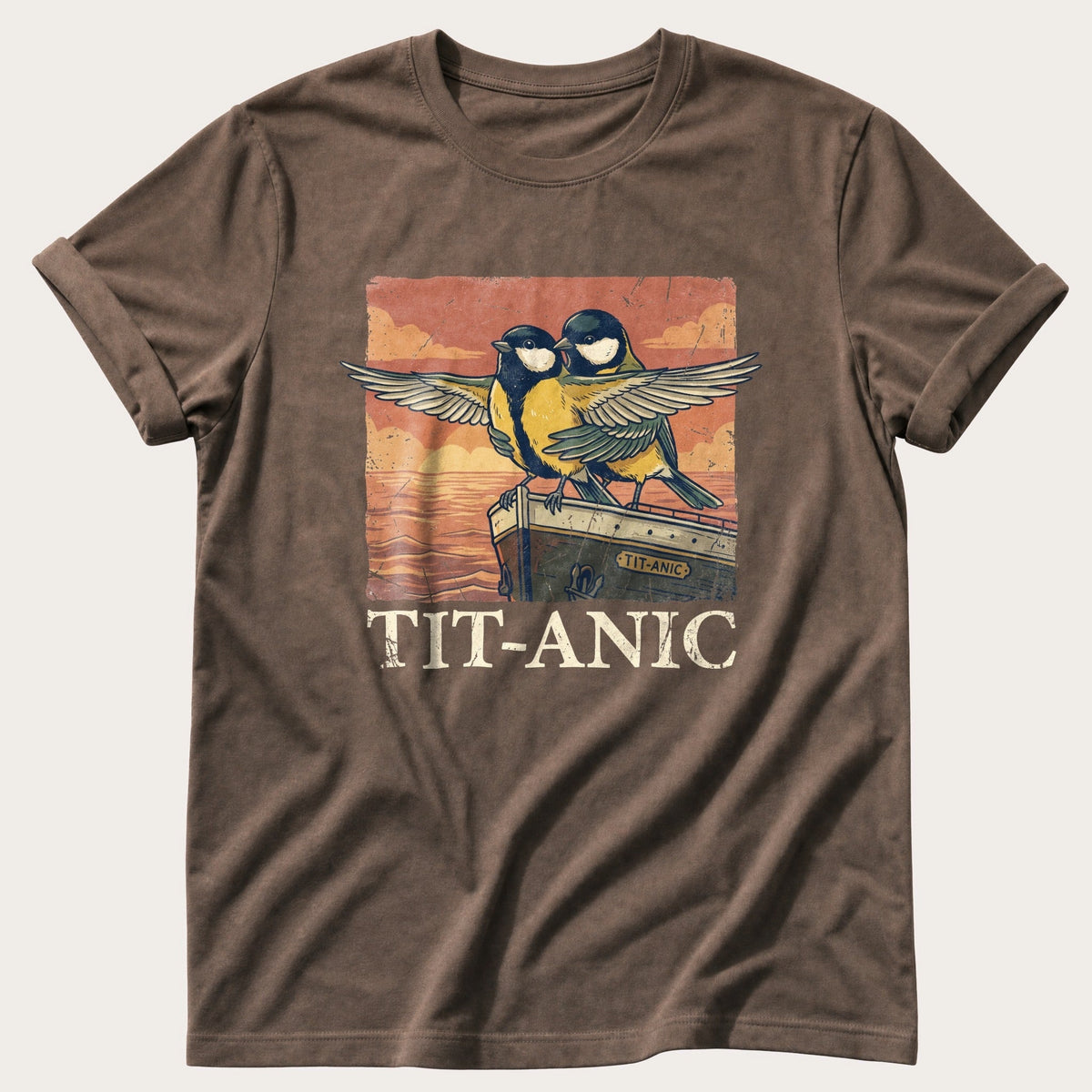 Tit-Anic — Espresso Comfort Colors tee