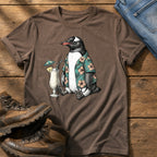 Tropical Penguin — Espresso Comfort Colors tee