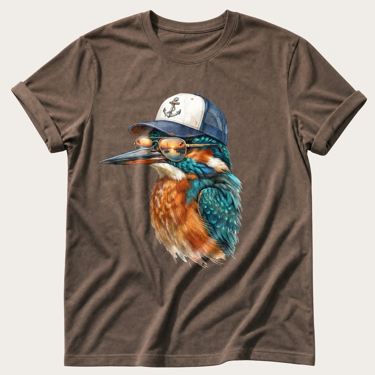 Trucker Fisher 3 — Espresso Comfort Colors tee