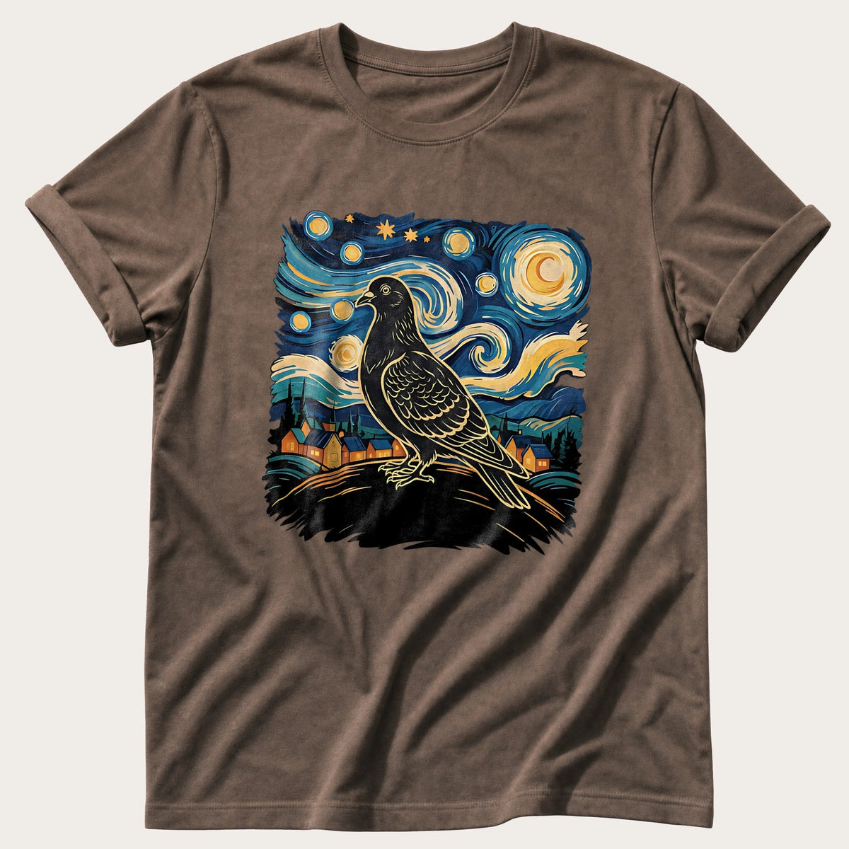 Van Gough Pigeon — Espresso Comfort Colors tee