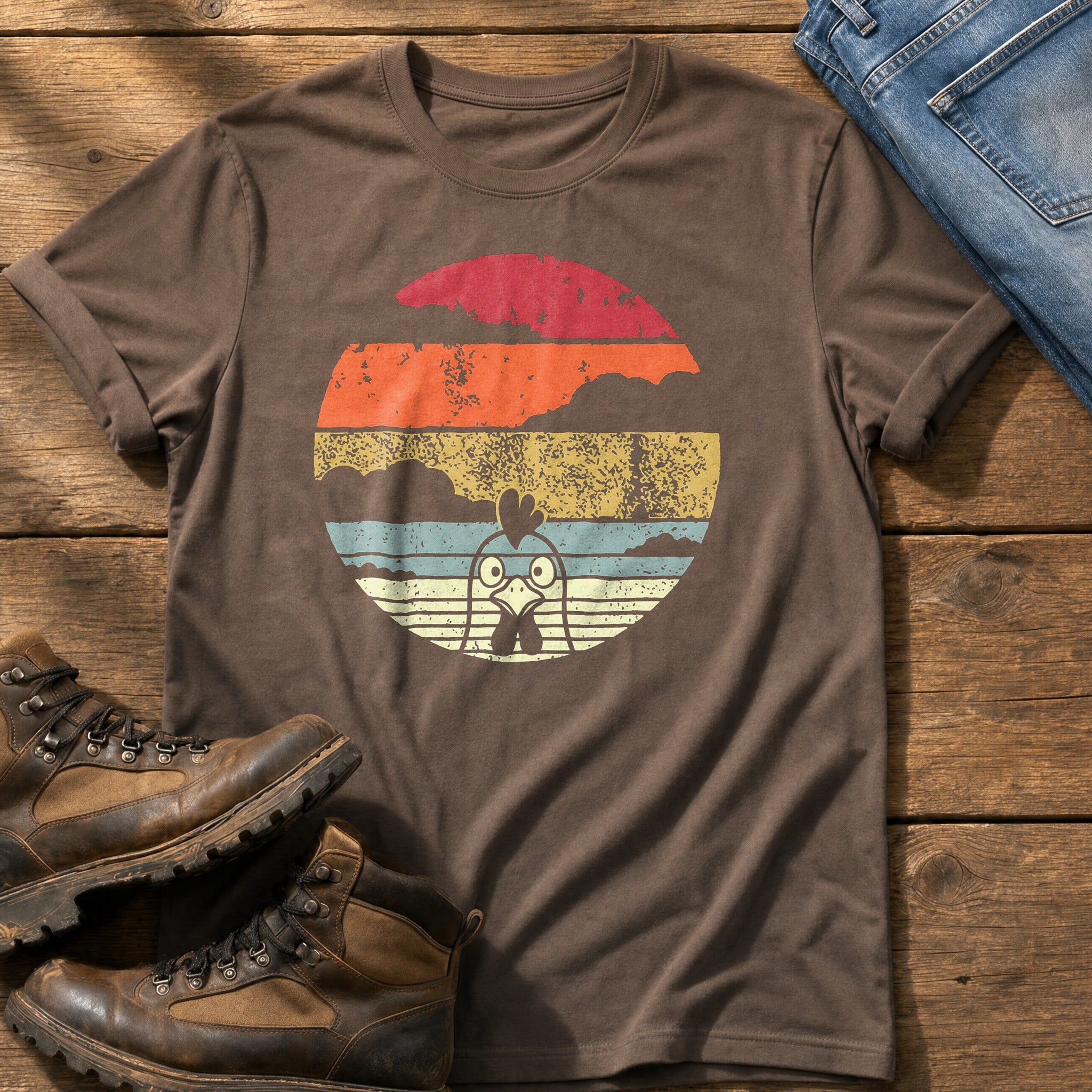 Vintage Hen — Espresso Comfort Colors tee