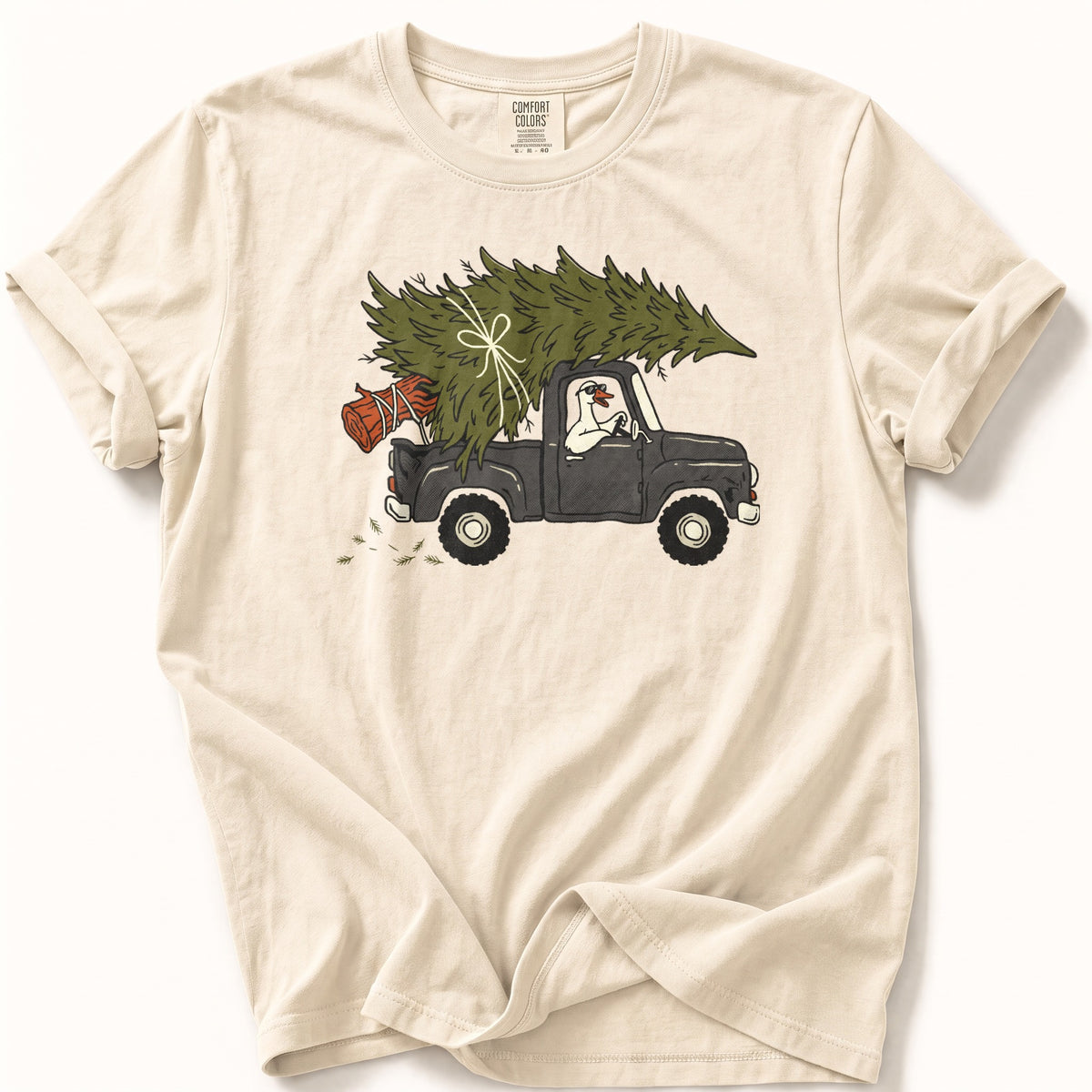 Goose Christmas Tree Truck Comfort Colors® Tee