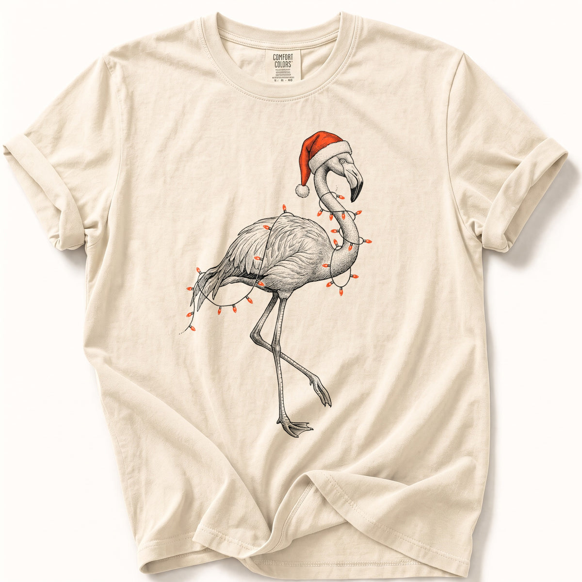 Tangled Lights Flamingo Comfort Colors® Tee