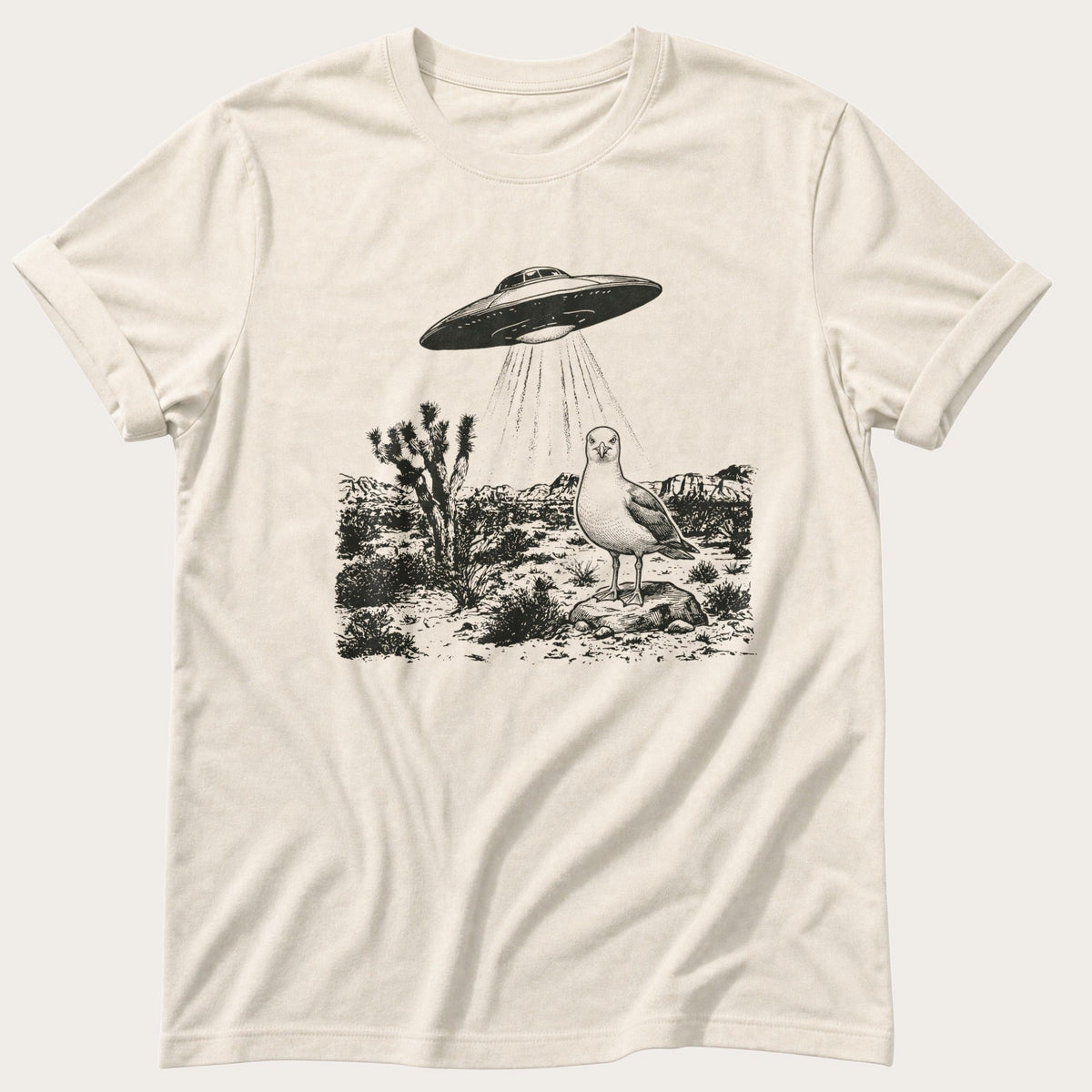 Alien Abduction Seagull 2 — Ivory Comfort Colors tee