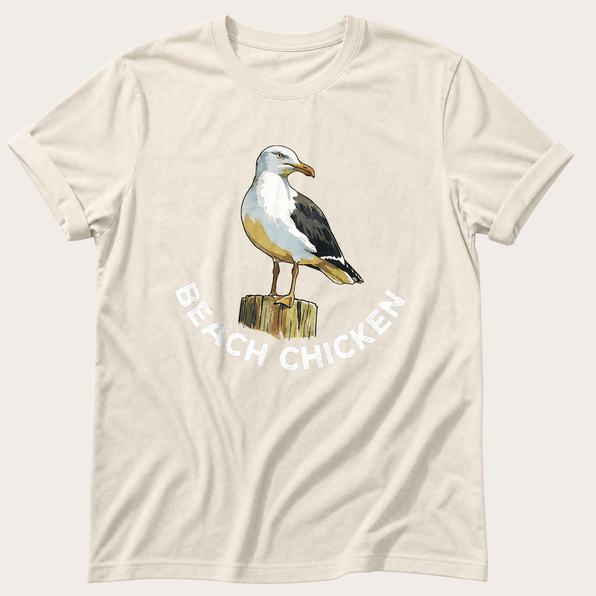 Beach Chicken 12 — Ivory Comfort Colors tee