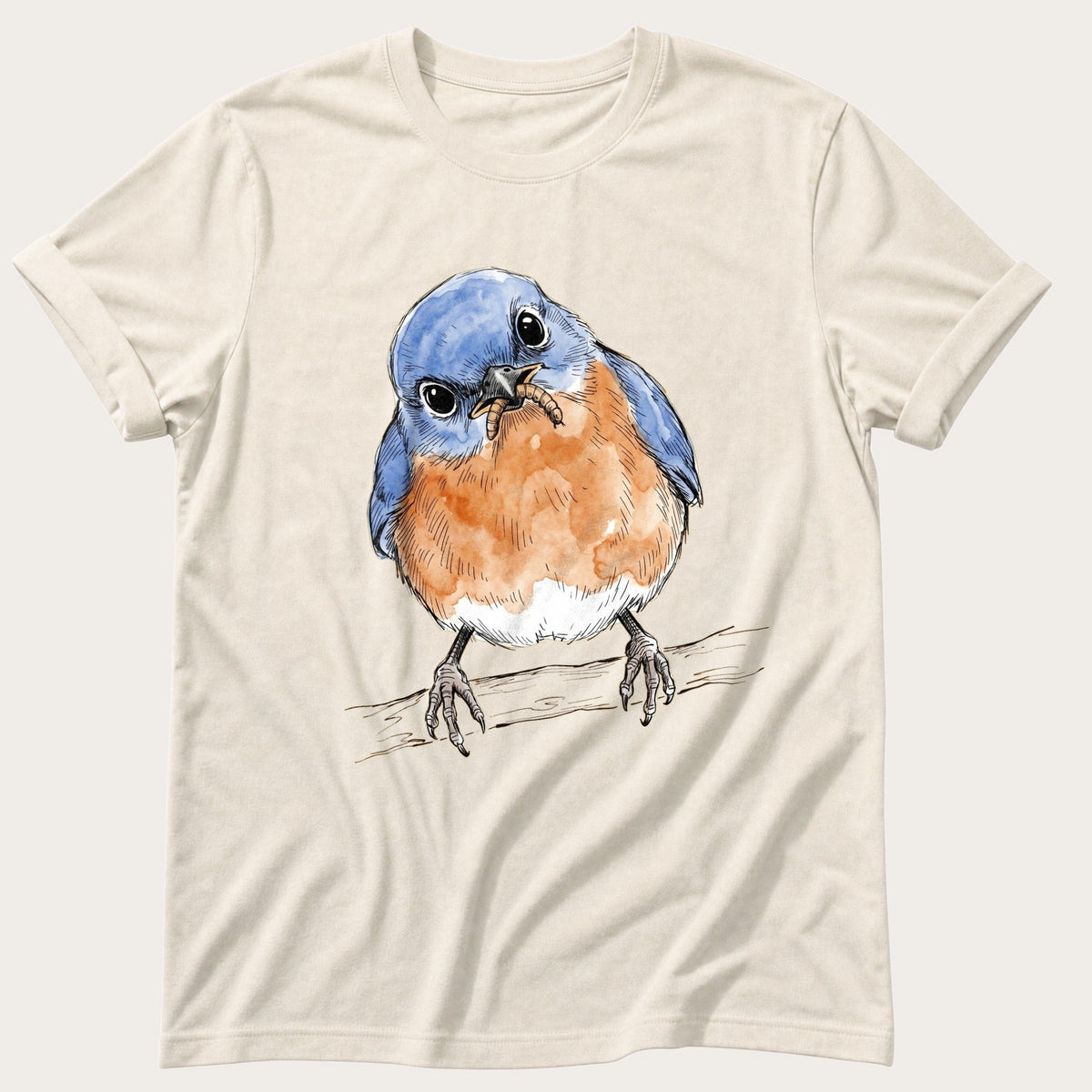 Bird Illustration 4 — Ivory Comfort Colors tee