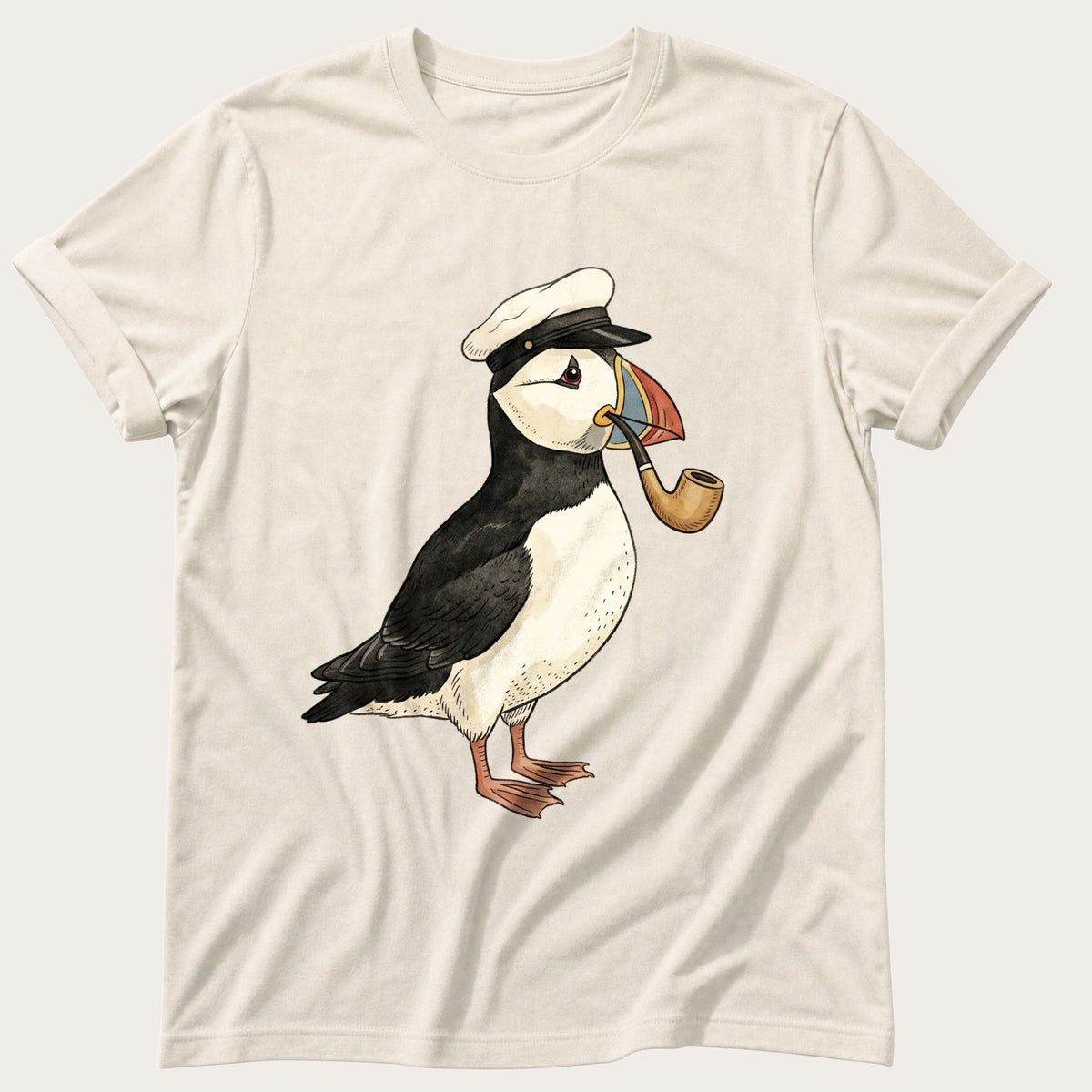 Cap Puffin 1 — Ivory Comfort Colors tee