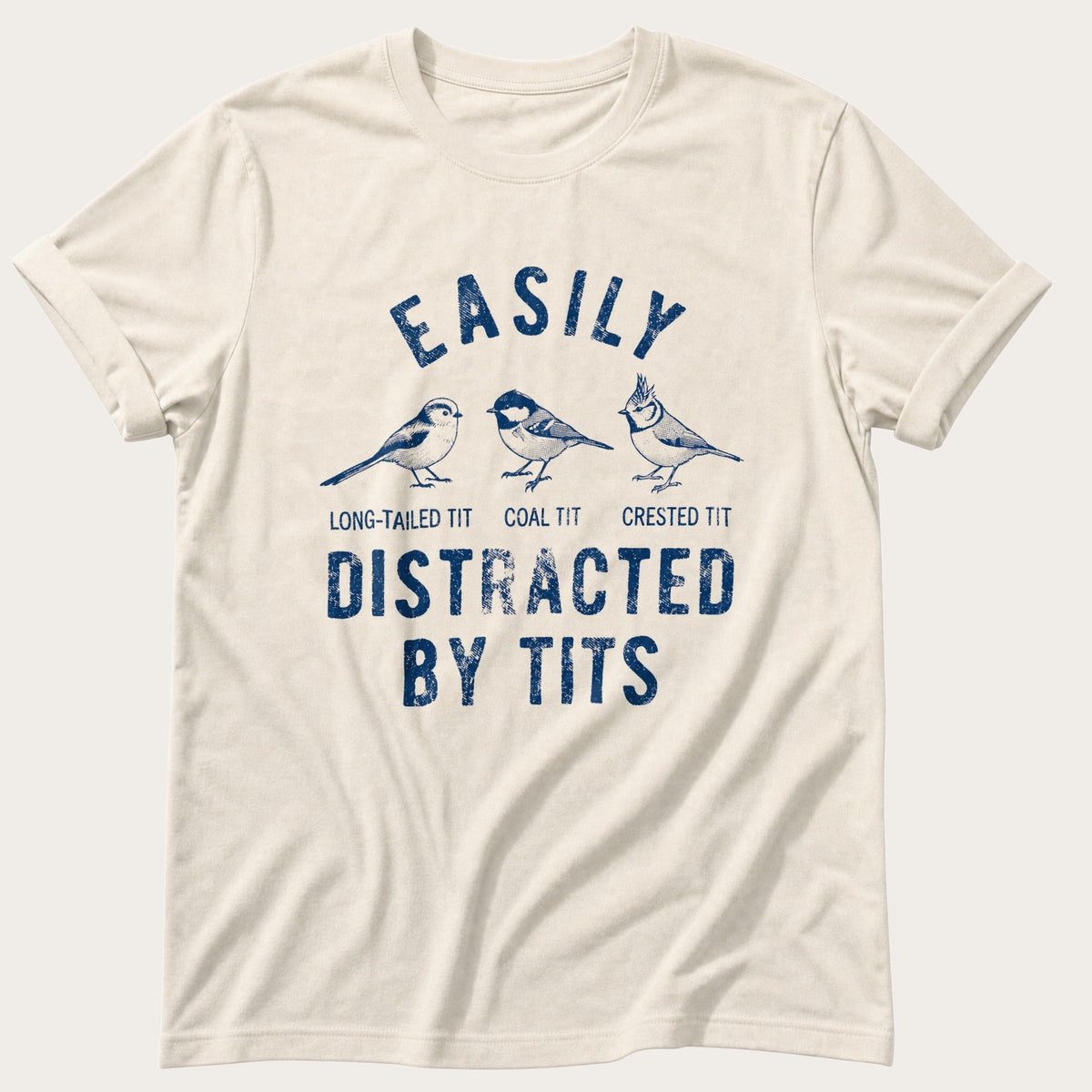 Distracted By Tits — Ivory Comfort Colors tee