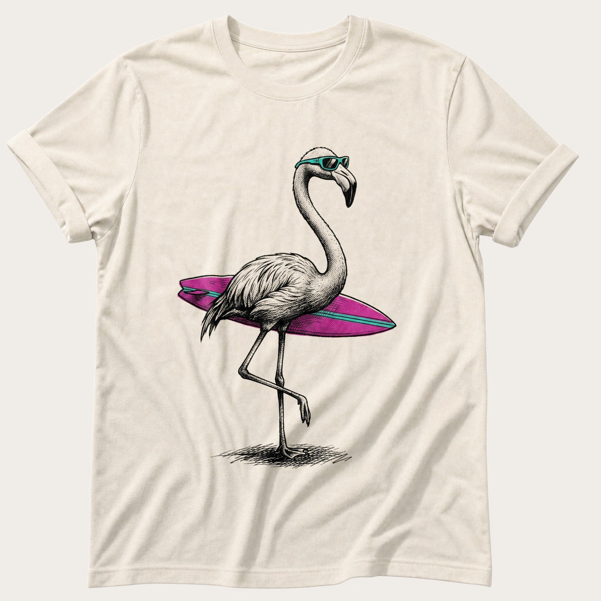 Flamingo Surf Club — Ivory Comfort Colors tee