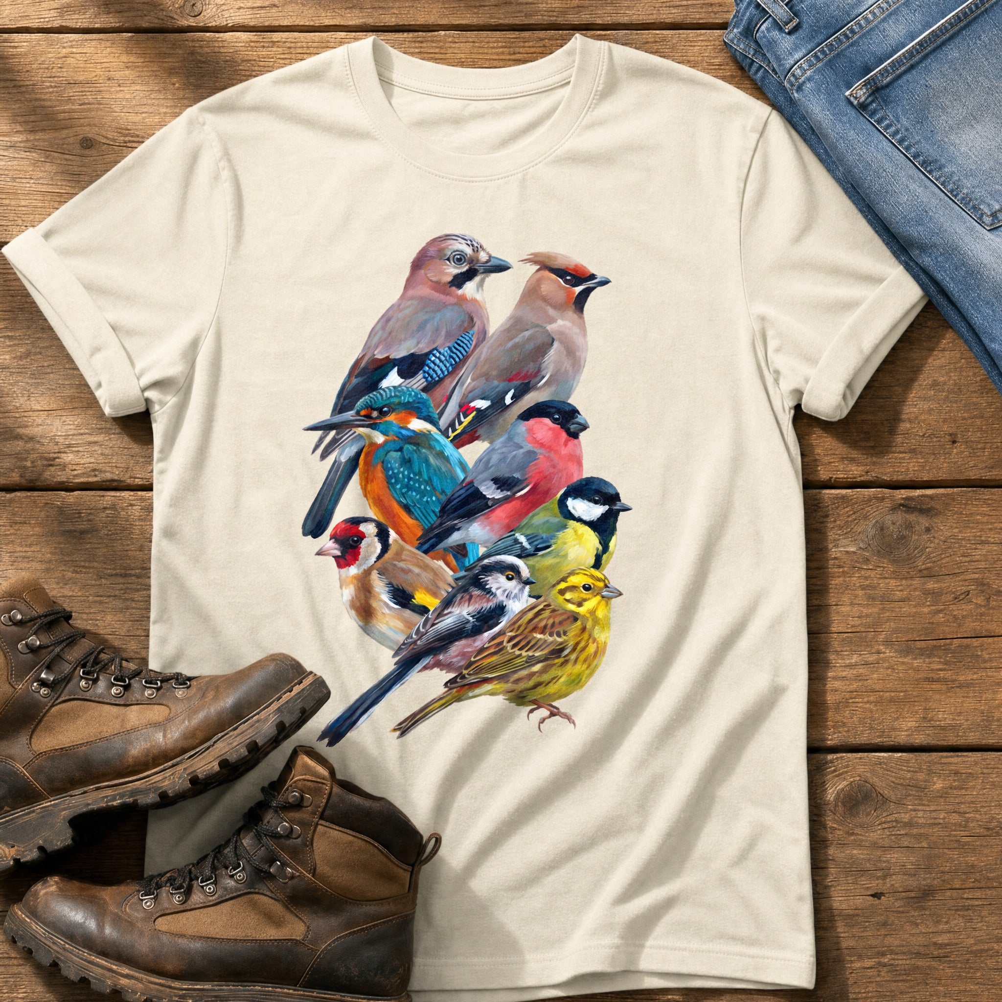 Garden Birds Of Britain — Ivory Comfort Colors tee