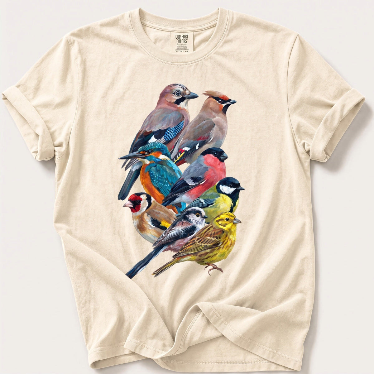 Garden Birds Of Britain — Ivory Comfort Colors tee
