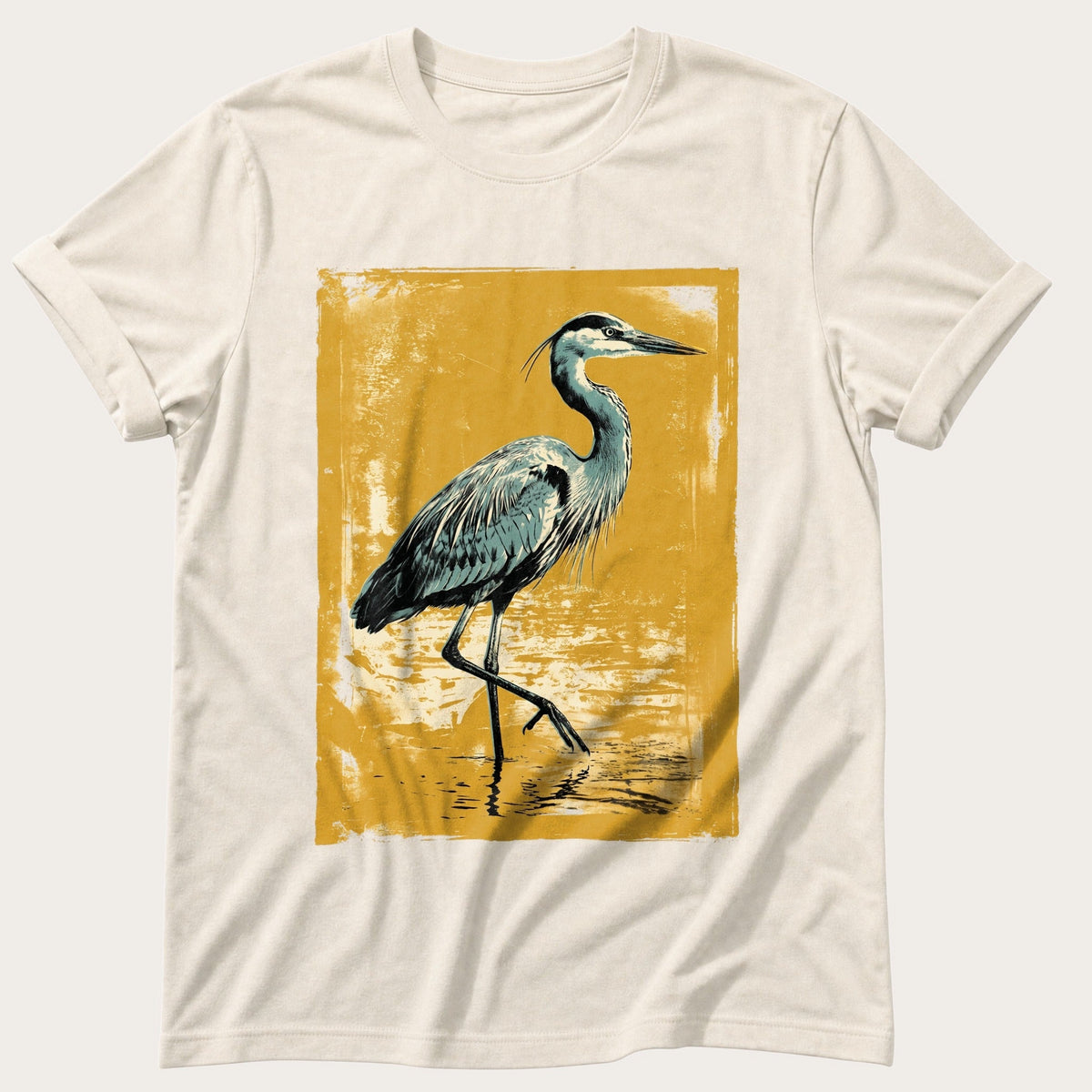 Heron Mid-Step — Ivory Comfort Colors tee