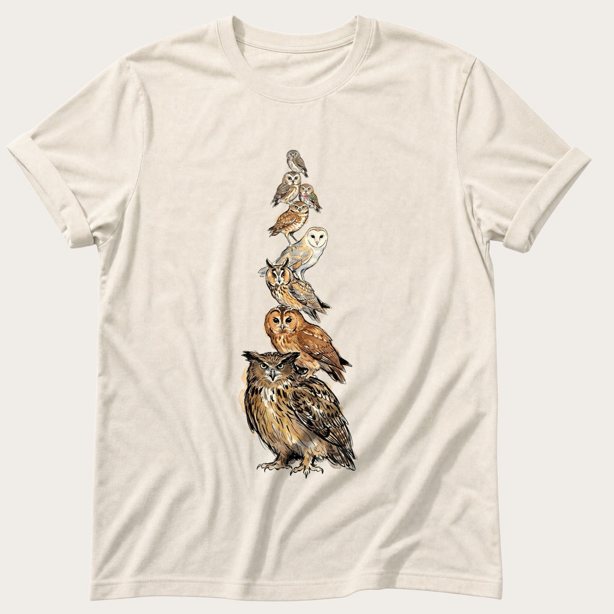 Owl Stack — Ivory Comfort Colors tee