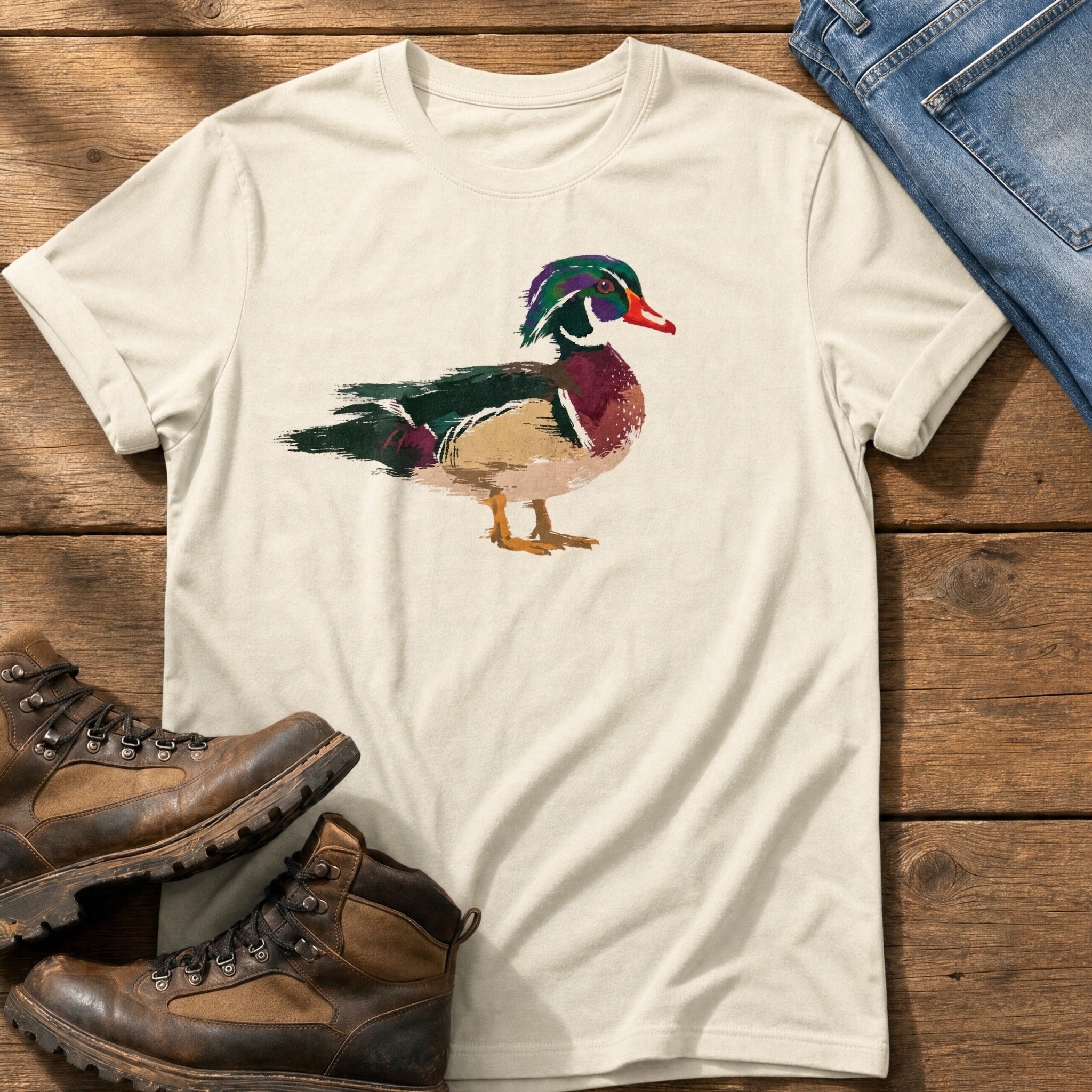 Painted Wood Duck — Ivory Comfort Colors tee