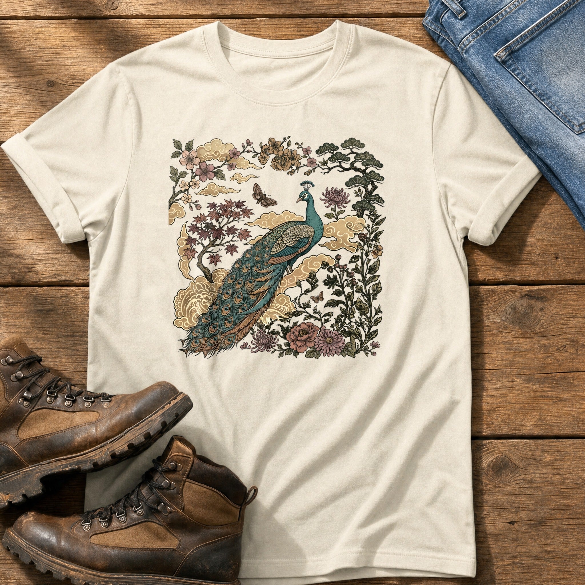 Peacock Murul — Ivory Comfort Colors tee