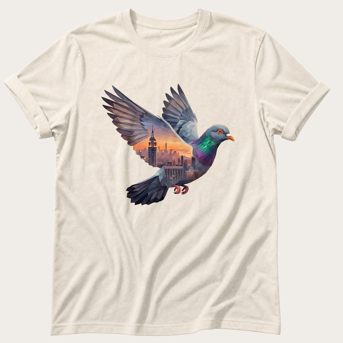 Pigeon Skyline — Ivory Comfort Colors tee