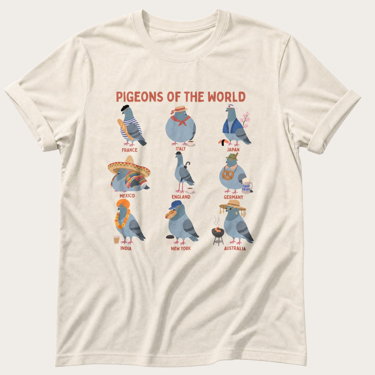 Pigeons Of The World — Ivory Comfort Colors tee