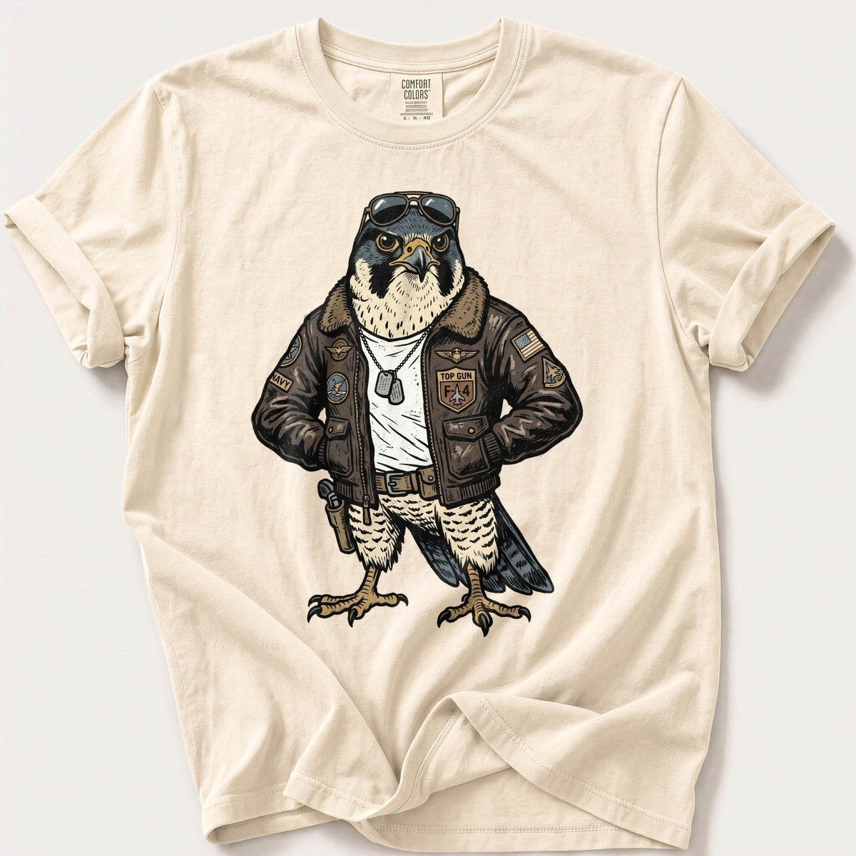 Pilot Hawk — Ivory Comfort Colors tee