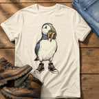Puffin And Fish 77 — Ivory Comfort Colors tee
