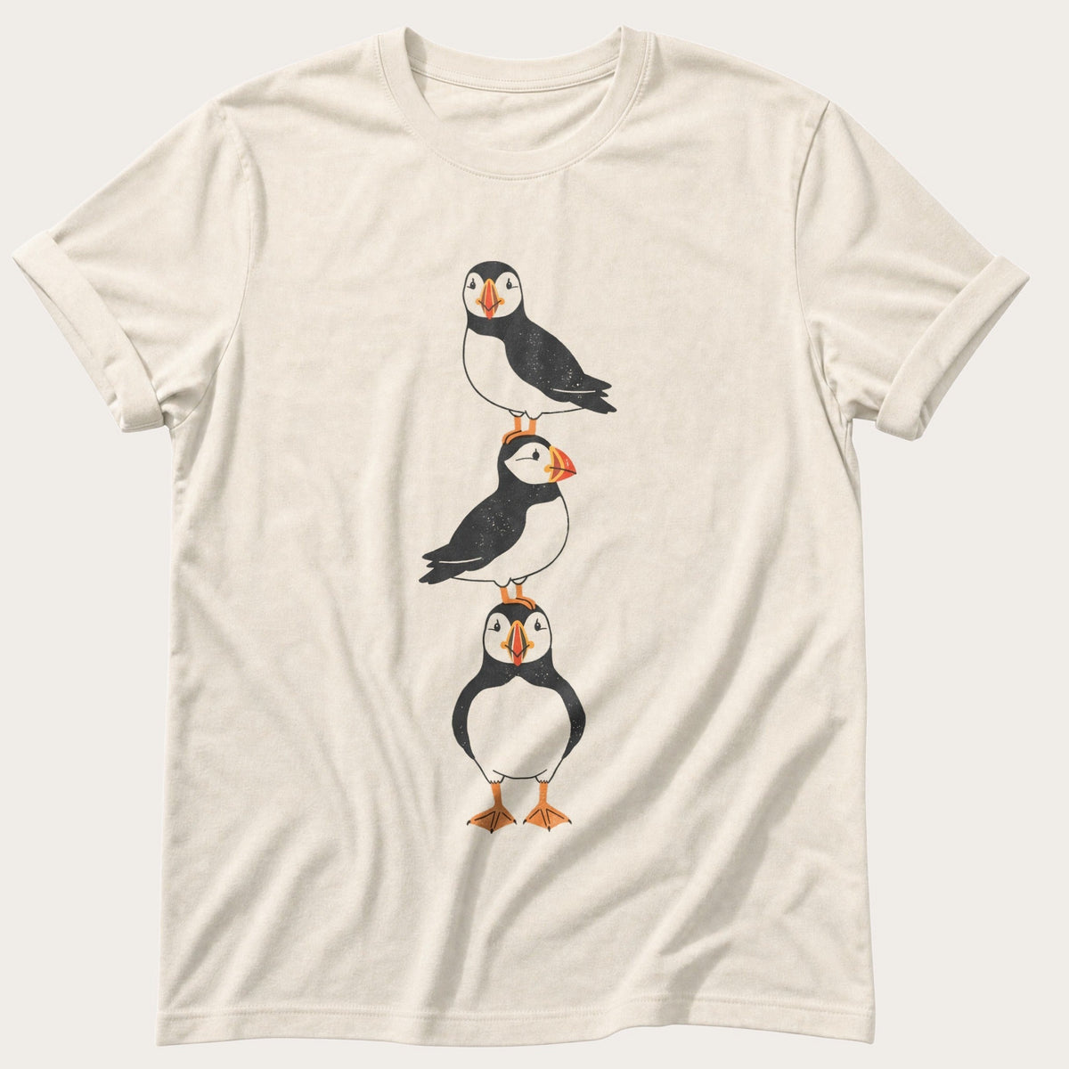 Puffin Stack 4 — Ivory Comfort Colors tee