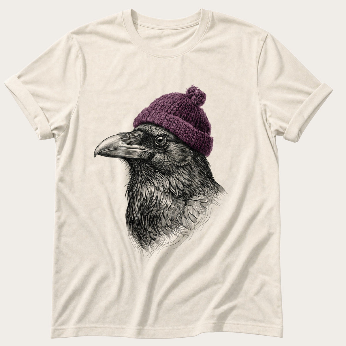 Raven Sketch 4 — Ivory Comfort Colors tee