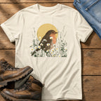 Robin Flower Bed — Ivory Comfort Colors tee
