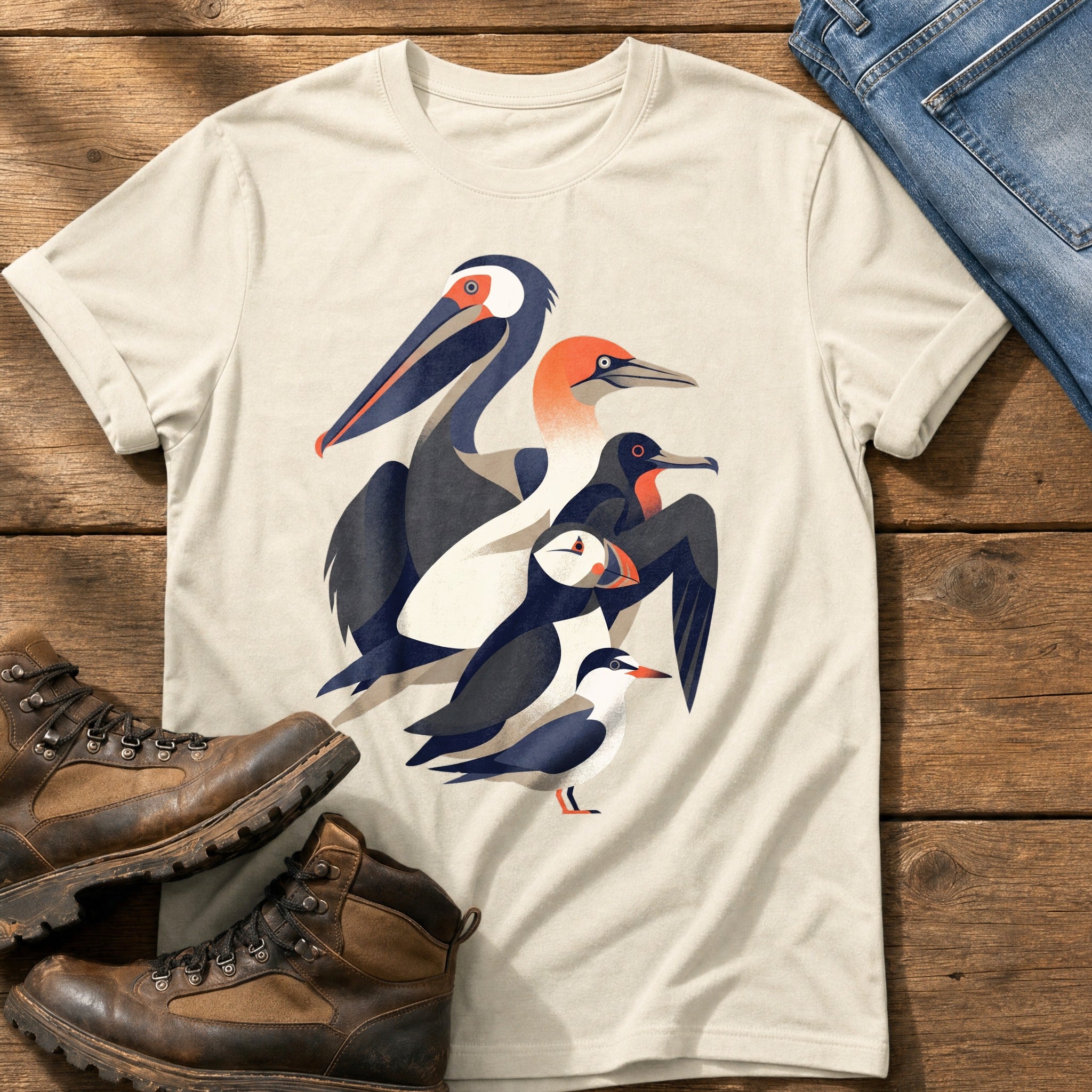 Seabird Breeds 55 — Ivory Comfort Colors tee