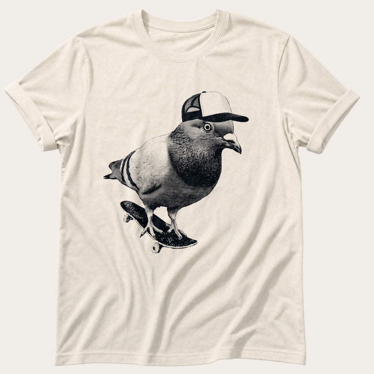 Skater Pigeon — Ivory Comfort Colors tee