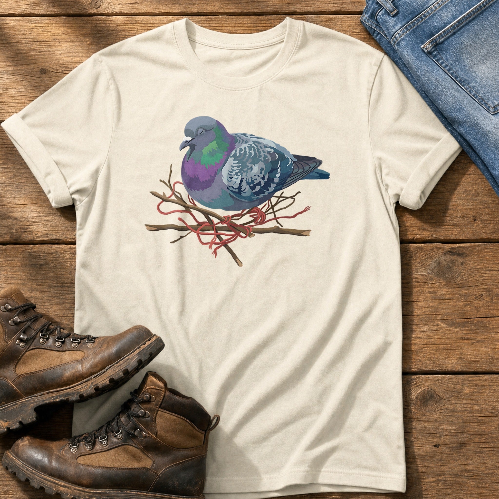 Sleeping Pigeon — Ivory Comfort Colors tee