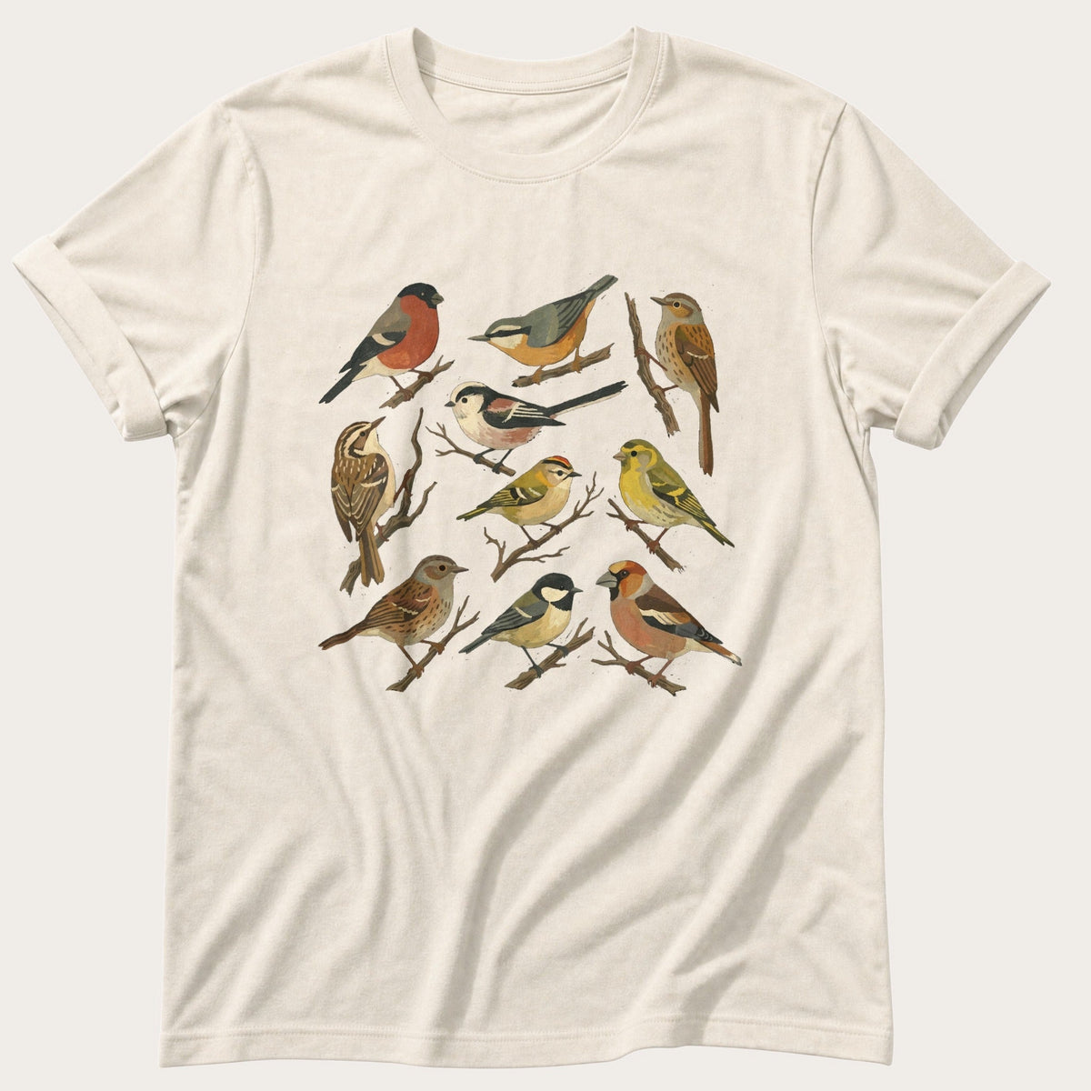 Small Wild Bird Flock — Ivory Comfort Colors tee