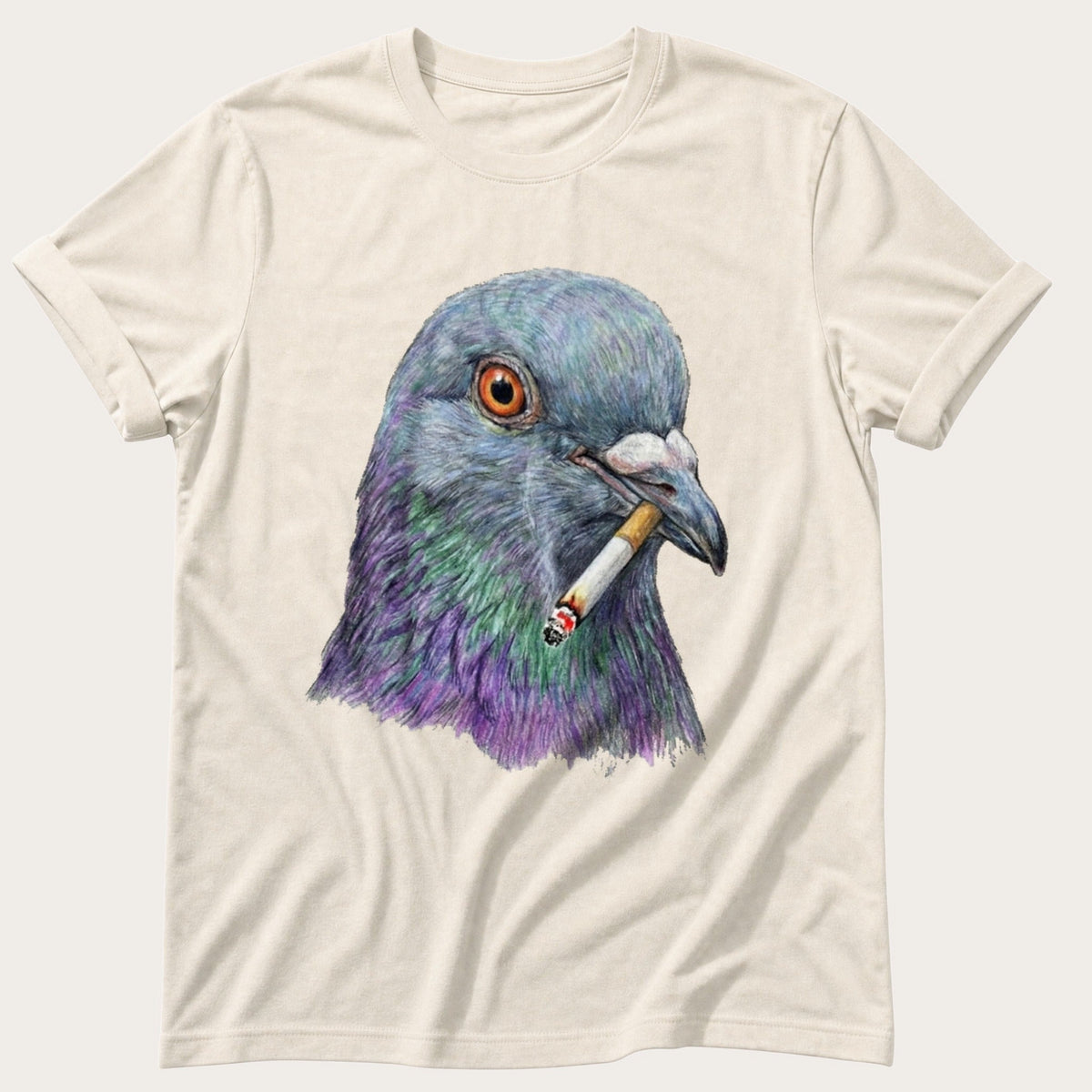 Smoking Pigeon 22 — Ivory Comfort Colors tee
