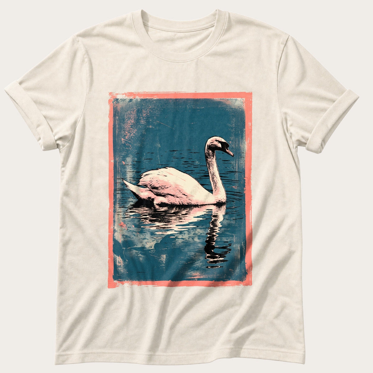 Swan On Still Water — Ivory Comfort Colors tee